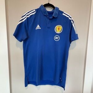 Adidas Scotland Blue Polo Shirt
